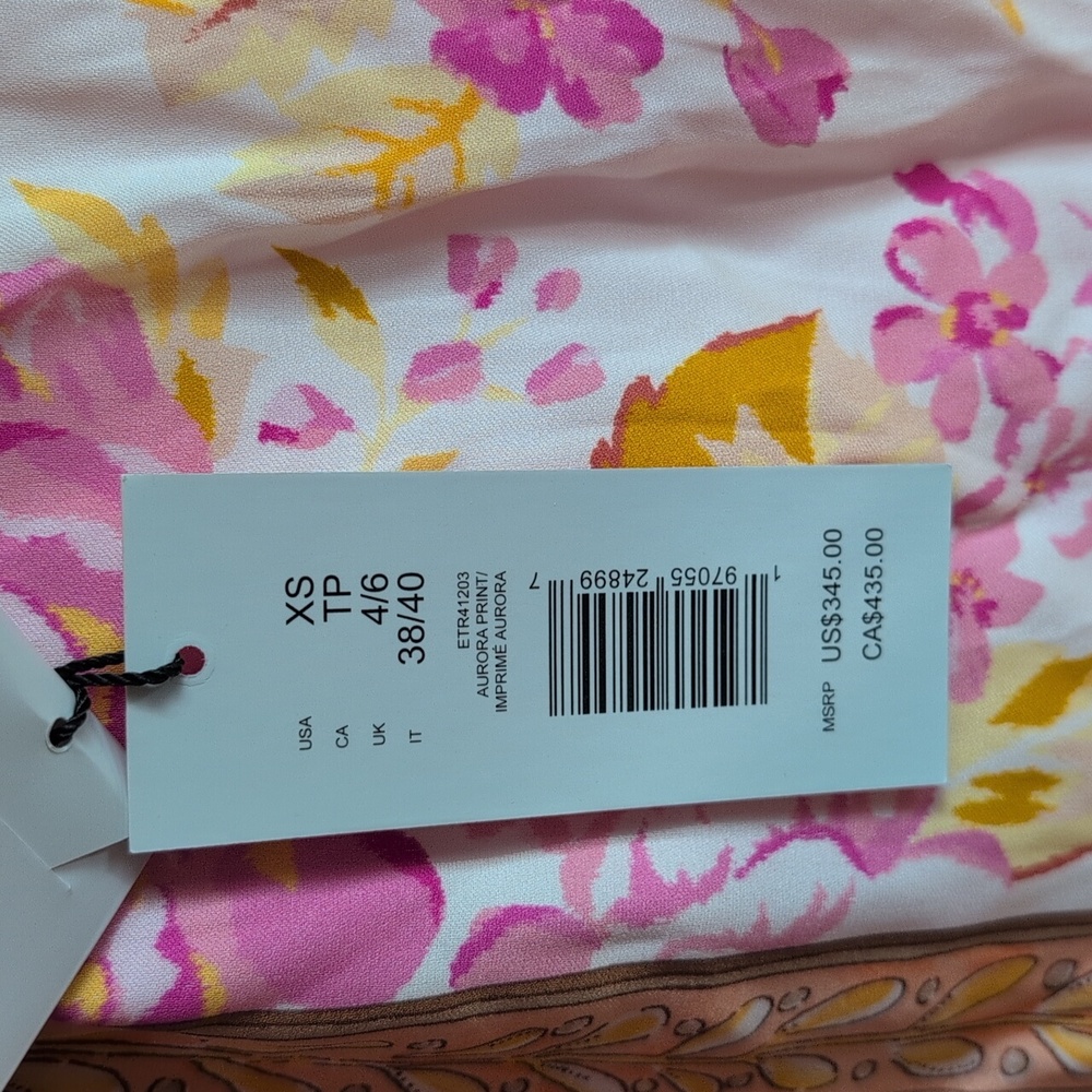 Elie Tahari Pink and Gold Patchwork Blouse - Picture 10 of 12
